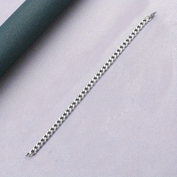 Bracciale unisex alla moda audace cubano Hip Hop Simple Basic Chain NK_voghion.com