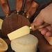 Stainless Steel Cream Acacia Wood Handle Cheese Knife 6-Piece Set With Storage Stand_voghion.com