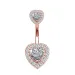 Piercing per ombelico con pietra preziosa in zirconia cubica, anallergico, in acciaio inossidabile, con bottone, diametro 6 mm, a forma di cuore, per donne e ragazze, regalo_voghion.com