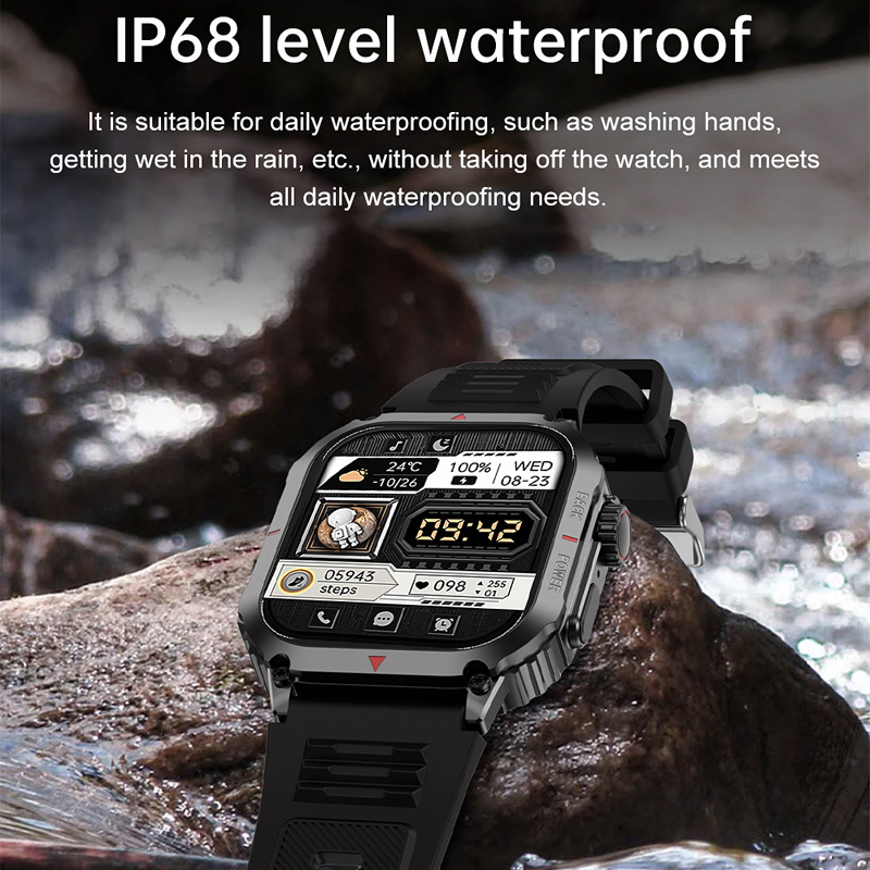 2023 New Outdoor Military Smart Watch Men Bluetooth Call Smartwatch GPS Sport Waterproof Ftiness Tracker Watch For Huwei Xiaomi_voghion.com