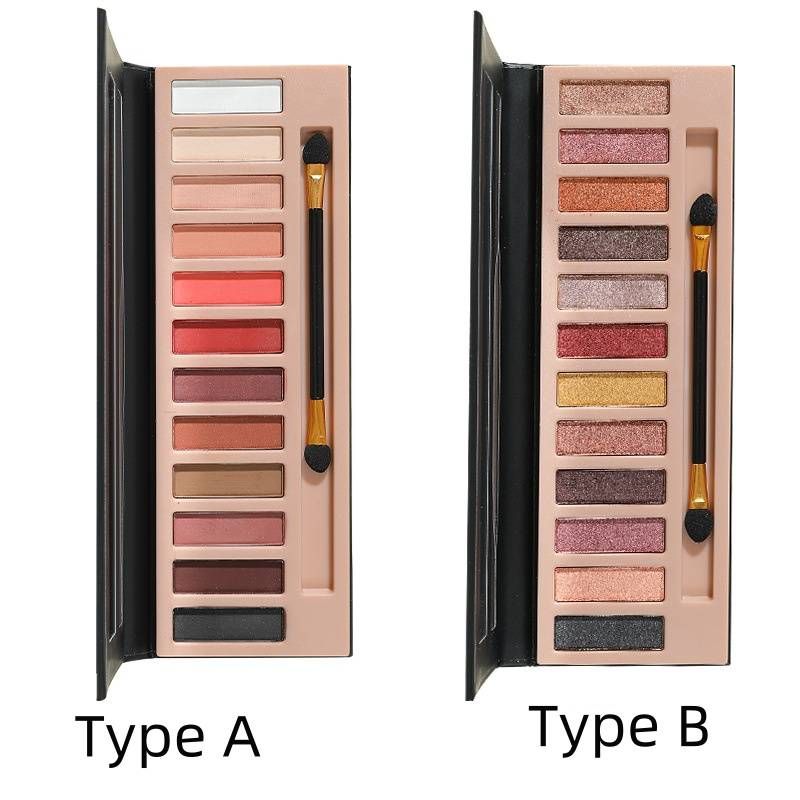12 Shades Cool Ash Smoky Eye Shadow Pearl matte Ground Color eyeshadow_voghion.com