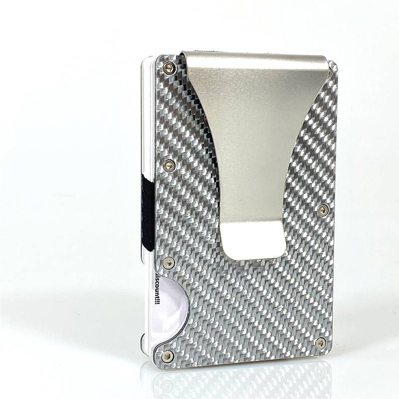 Card Holder Purse Wallets Metal Card Bag Carbon Fiber Money Clip, Bank Card Clip, Credit Card Clip Rfid Card Bag_voghion.com