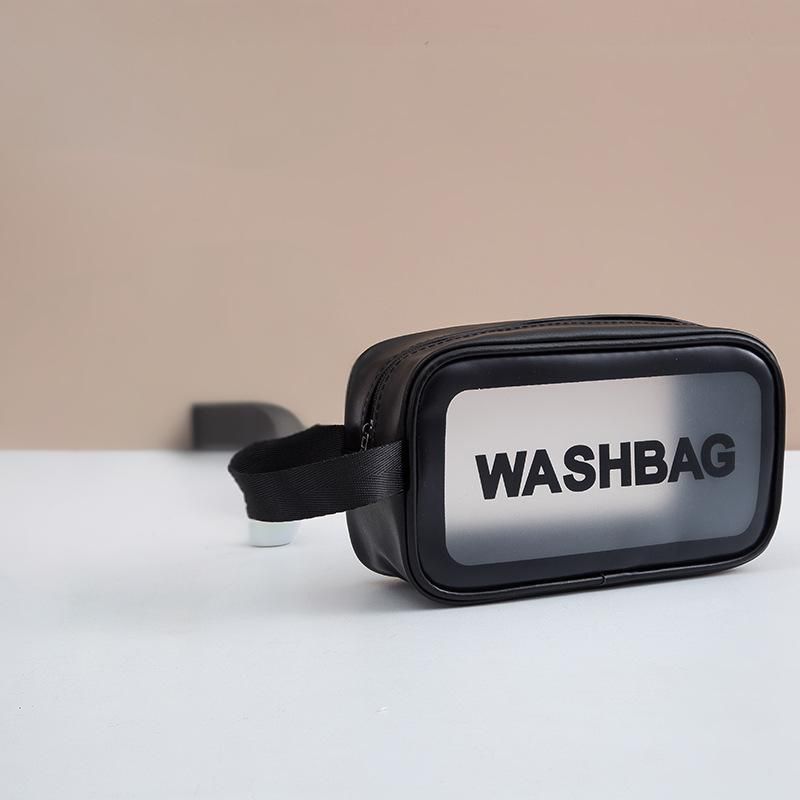 Make-up-Tools & Zubehör PVC-Kulturtasche Dreiteiliges Set Durchscheinende PU-mattierte Bade- und Schwimmaufbewahrungstasche Große Kapazität_voghion.com