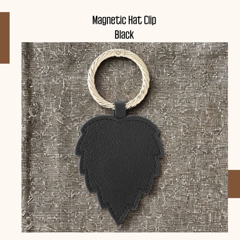 Personalized Magnetic Hat Clip For Travel, Leaf Shape Leather Hat Holder For Bag Accessory, Hat Clip Gift For Bridesmaid_voghion.com