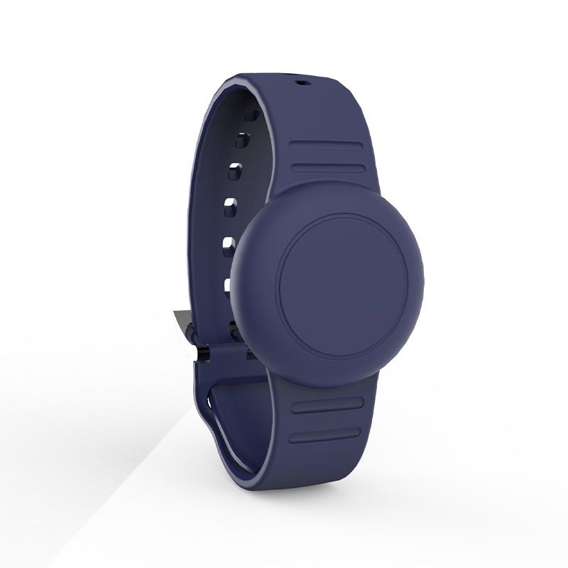 Compatibile con custodia protettiva per iPhone, localizzatore anti-smarrimento, impermeabile AirTag, braccialetto da polso per bambini, colore solido_voghion.com