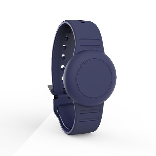 Compatibile con custodia protettiva per iPhone, localizzatore anti-smarrimento, impermeabile AirTag, braccialetto da polso per bambini, colore solido_voghion.com