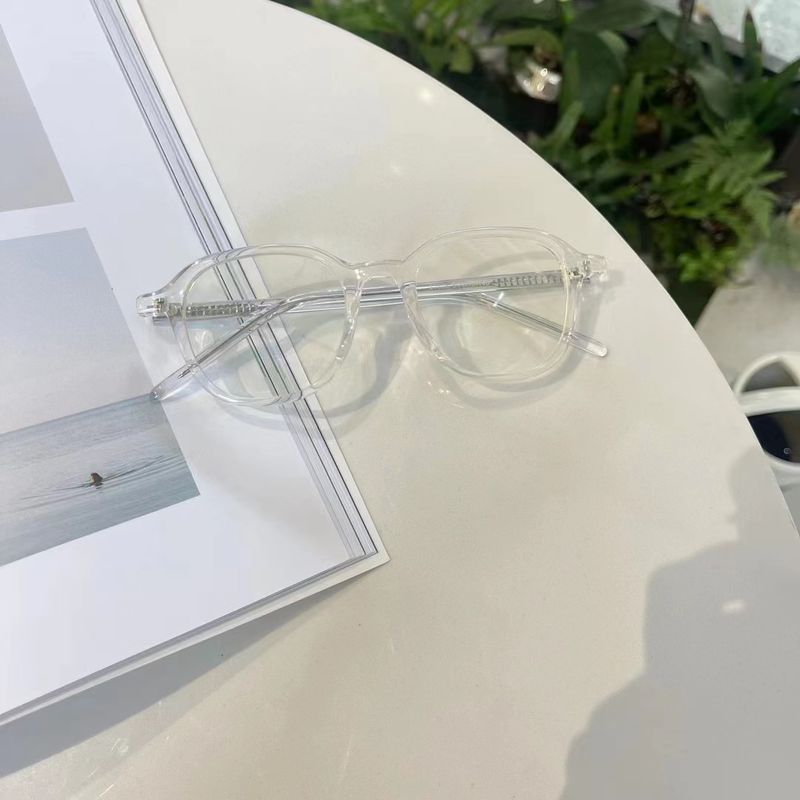 2023 New Korean version TR board with inserted heart foot myopia frame, male and female small frame polygonal anti blue_voghion.com