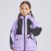 "Kids' Waterproof Ski Suit – Windproof Winter Snow Overalls For Boys & Girls (Size 120-160, White/Orange/Purple)"_voghion.com