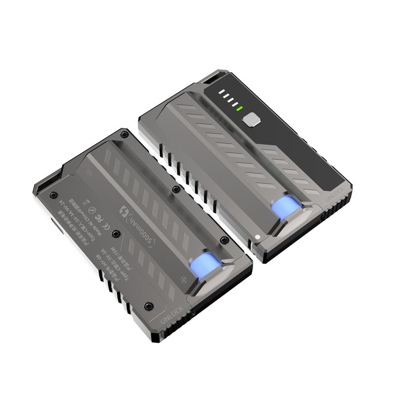 Mini caricabatterie portatile da 5000 mAh - Power bank compatto a ricarica rapida con display a LED, tascabile per viaggi, attività all'aperto e_voghion.com