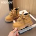 Children's Fashion Spring Autumn New Street Style Trend Kid's Short Soft Sole With Zipper Chic Leather Boots_voghion.com