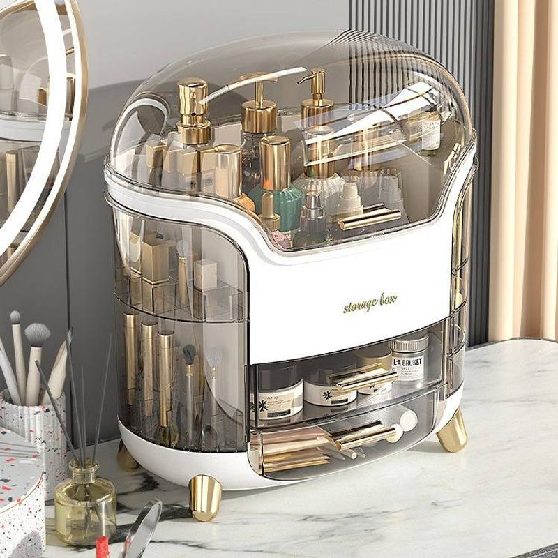 ​Large Capacity Makeup Organizer - Multifunctional Cosmetic Storage Box For Vanity (Fits Lipsticks Skincare & Masks)​_voghion.com