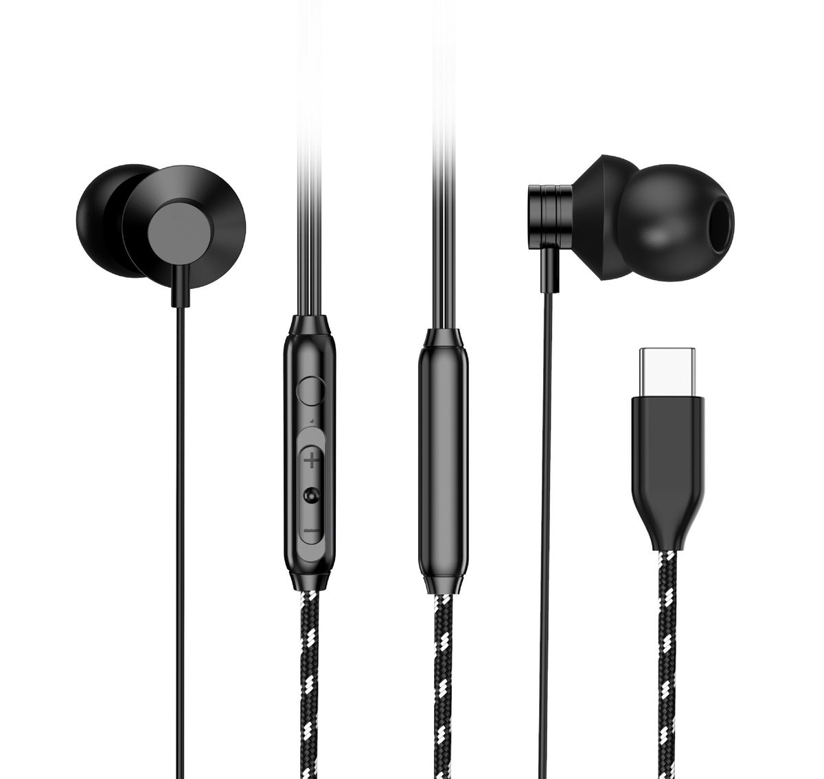 Metalen bedrade gamingheadset, in-ear, esports, type C, digitale mobiele telefoon, computer, universele headset, groothandel_voghion.com