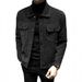 Autumn Winte New Stylish Houndstooth Jacket Fo Men Vesatile Slim Fit Stiped Coat With Pockets Tendy Casual_voghion.com