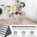 2-Level Foldable Clothes Drying Rack with Adjustable Gullwing_voghion.com