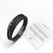 Stainless Multi-layer Braided Men's Titanium Steel Fashion Leather Bracelet Engraved Gift Set_voghion.com