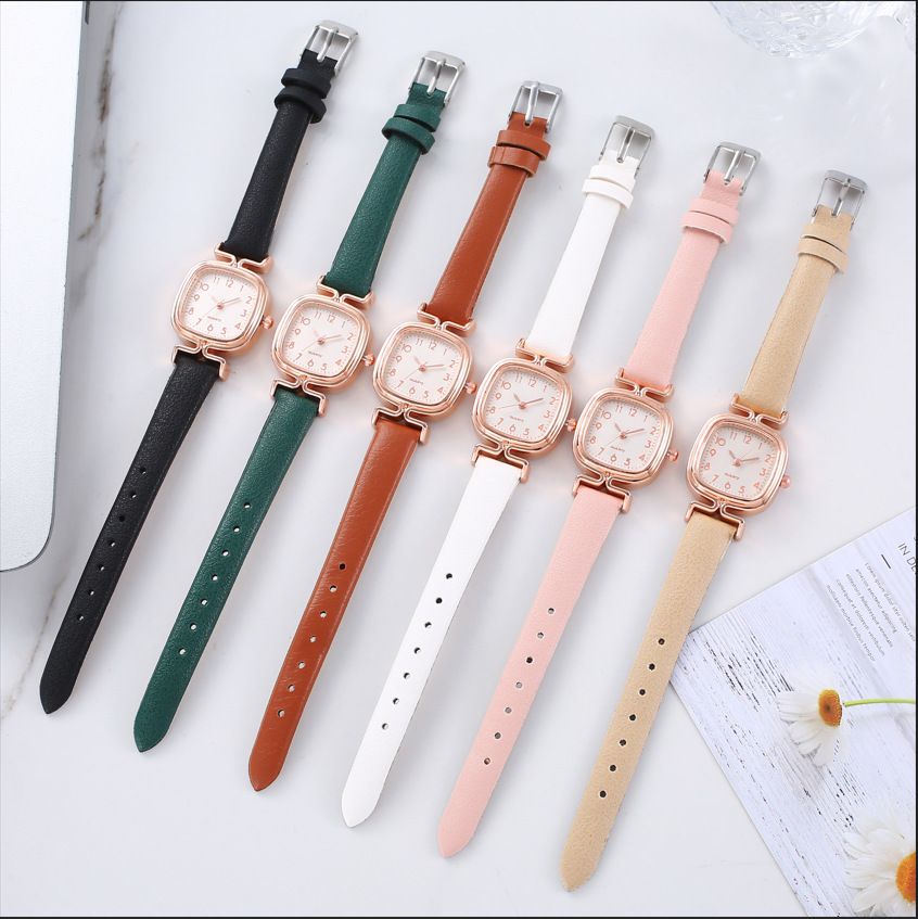 Una nicchia con stile minimalista, un orologio al quarzo quadrato, compatto, mini, casual e versatile per le donne_voghion.com