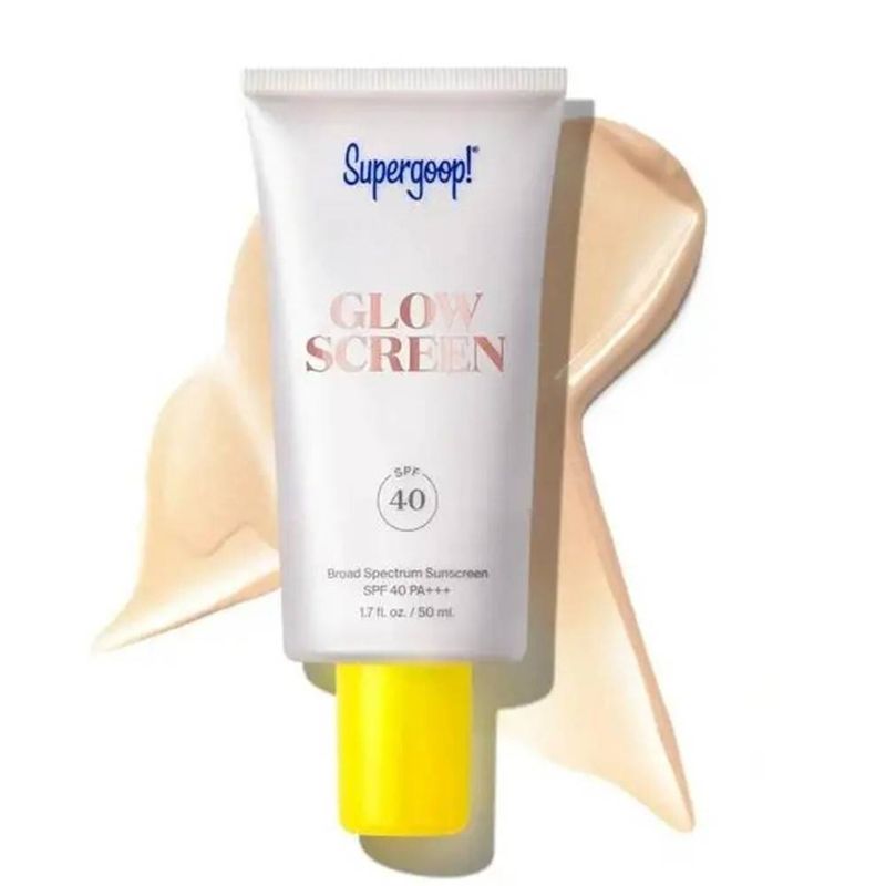 Supergoop Primer Make-up Product spf40 Ongeziene Zonnebrandcrème Breed Spectrum Glowscreen Zonnebrandcrème Gezicht Lichaam Make-up Gratis Verzending 50 ml_voghion.com