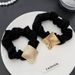 Elastici per capelli in raso di seta Elastici per capelli neri per ragazze e donne Scrunchie Accessori per capelli tinta unita Fermagli per capelli scrunch per donne_voghion.com