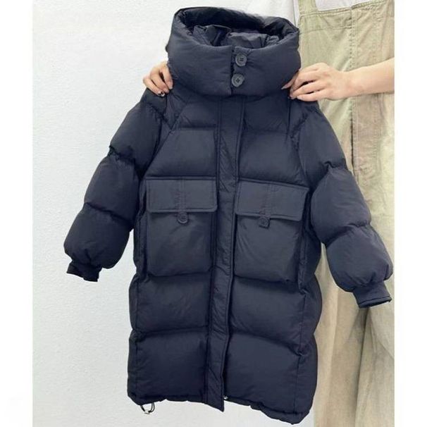 Mädchen Winter Warm Große Tasche Lange Dicke Baumwolle Kleidung_voghion.com