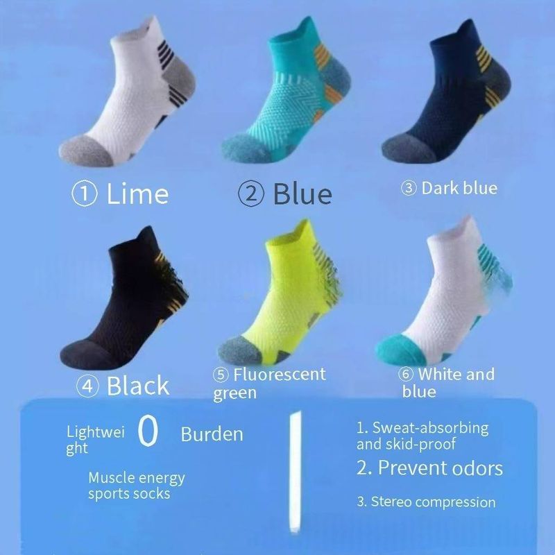 Professionelle Sportsocken für Damen und Herren mit verdickter Handtuchunterseite, atmungsaktiv, rutschfest, schnelltrocknend, kurze Marathon-Laufsocken für den Außenbereich_voghion.com