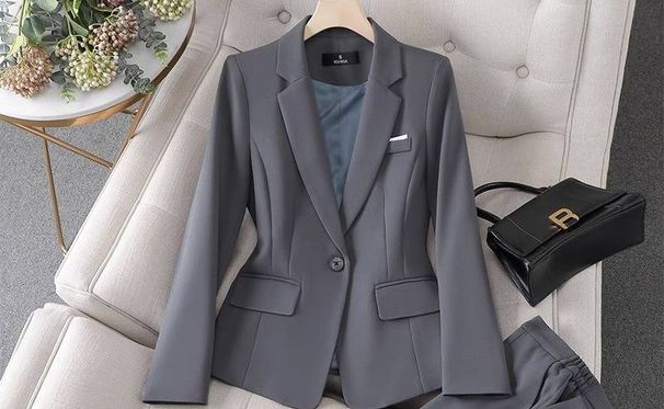 Women's Suit Set – Professional Office Blazer & Pants/Skirt, Polyester-Viscose Blend For Business & Formal Occasions (S-XXXXL)_voghion.com
