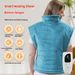 Gilet riscaldante regolabile per alleviare il dolore al collo e alle spalle - Terapia a 6 temperature e 4 timer (60x90 cm, uso globale 100-240 V, certificato CE/FCC, blu/grigio)_voghion.com