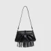 2025 New Rivet Hollow Single Shoulder Handbag Magnetic Buckle Tassel Saddle Zipper Pleated Women's Bag_voghion.com