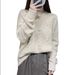 girl 2023 New High-End Round Neck Autumn Winter Women's 100% Wool Loose Lazy Top Thickened Warm Base Sweater_voghion.com