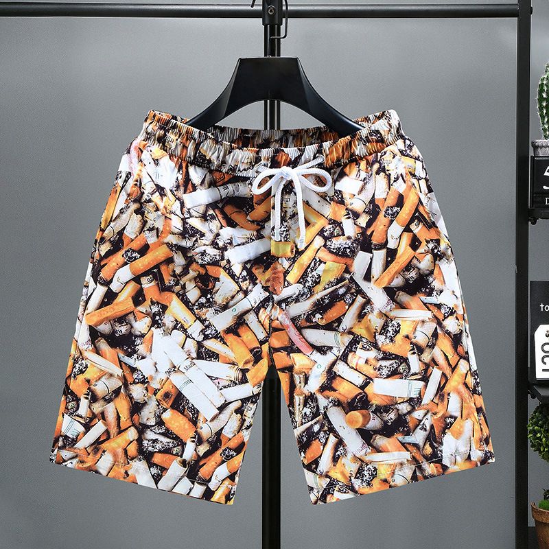 Shorts herre sommer hurtigttørrende store shorts til mænd afslappet net rødt modemærke sport Strandtøj slid herrebukser mode_voghion.com