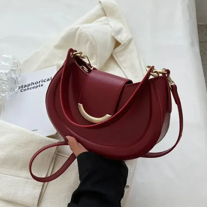 Achsel- und Schultertasche, modische Hobo-Taschen aus PU-Leder, kleine Umhängetaschen und Geldbörsen für Frauen_voghion.com