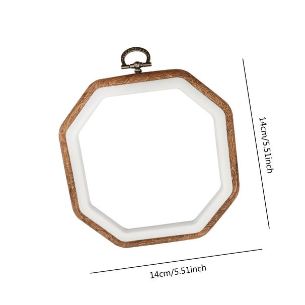 Octagonal imitation wood embroidery stretch ABS plastic imitation wood embroidery stretch_voghion.com