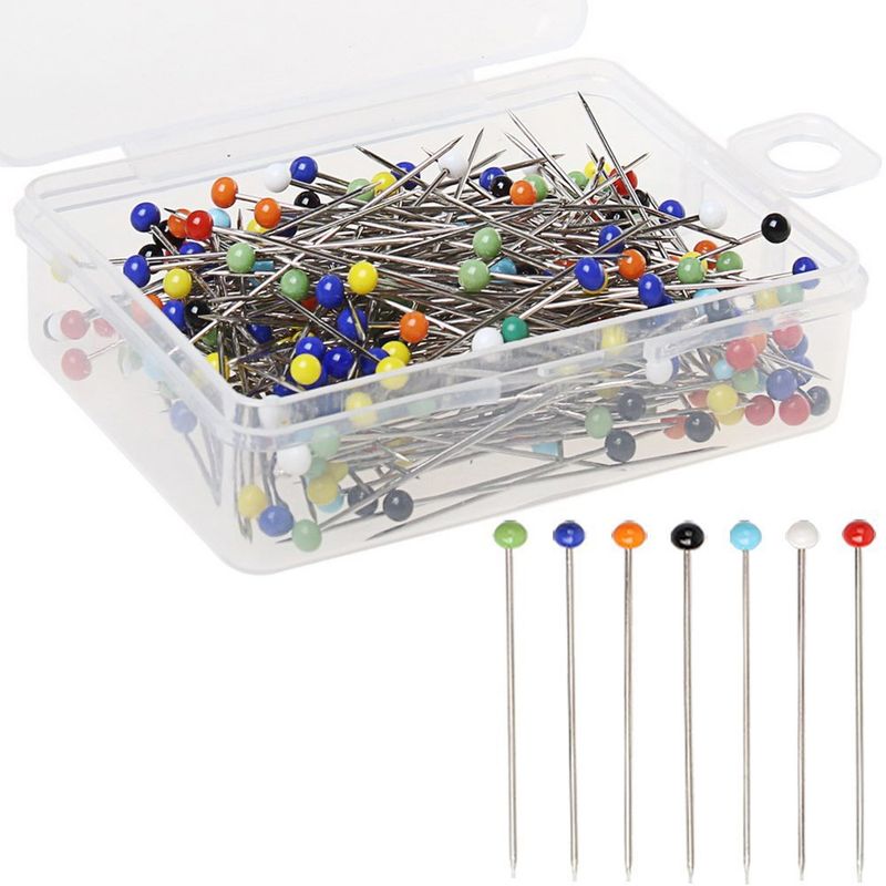 100 Pz 38mm Aghi Per Cucire Testa di Vetro Colorato Bead Pin Fisso Puntine Da Disegno di Sicurezza Spilli Dritti Sartoria Gioielli Decorare_voghion.com