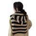 Scialle con cappuccio a righe da donna autunno 2025, sciarpa calda in lana lavorata a maglia di alta qualità, sciarpa invernale_voghion.com