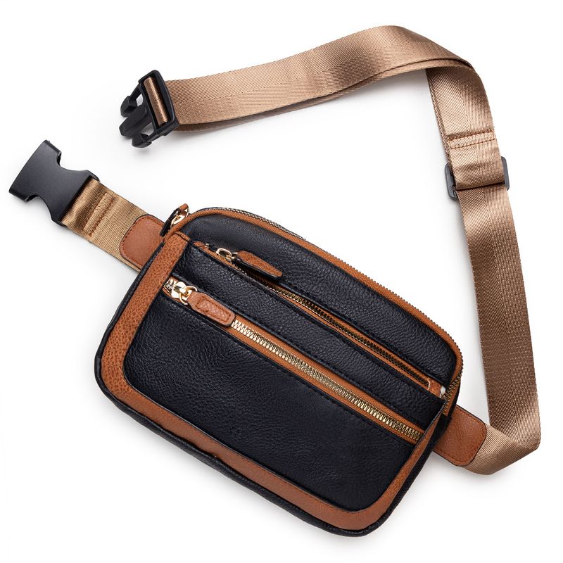 Nuova borsa a tracolla regolabile in vita, multifunzionale e alla moda in pelle PU, borsa da viaggio_voghion.com