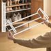 Adjustable Shoe Rack | Space-Saving Layered Organizer For Home Shoe Cabinets | Under-Shelf Shoe Holder With Hanging Basket_voghion.com