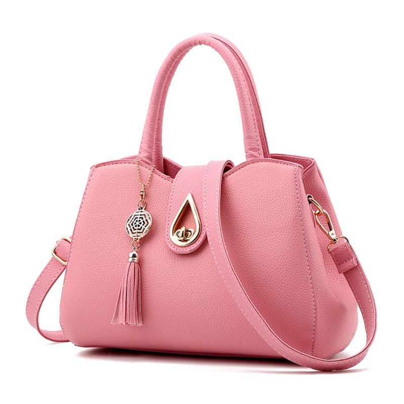 Yogodlns Bolso de cuero de gran capacidad para mujer, bolso de temperamento sencillo, bolso cruzado con borlas, bolso de hombro_voghion.com