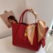 Red Wedding For Bride 2025 New Niche High-end Crossbody Handbag Basket Bucket Bag_voghion.com