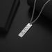 Titanium Teel Rectangle Engraved Necklace Trendy Personality Fashion Quare Tag Pendant Weater Chain YL_voghion.com