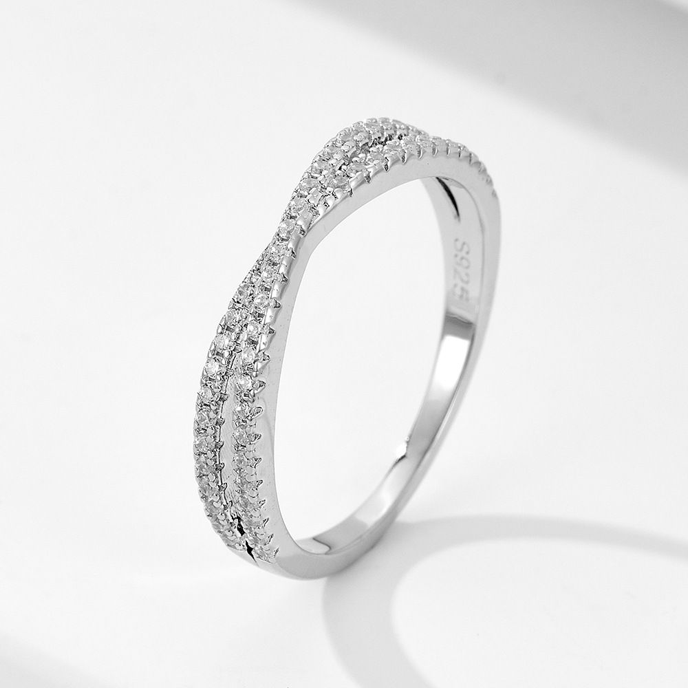 Women's Jewelry 925 Sterling Silver 5A Zircon Wedding Ring Combination Ring 10*10 Ice Flower Cut Simulation Diamond Ring Hand Jewelry_voghion.com