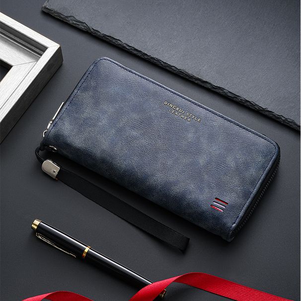 New Men's Wallet Casual Multi Card Slot Long Wallet Mobile Phone Coin Purse Large Capacity Clutch Bag_voghion.com
