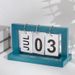 Wooden Flip Page Minimalist Home, Study, Dormitory, Desktop, Desk Perpetual Calendar, Props, Decorations,_voghion.com