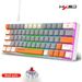 Wired Mechanical Keyboard With 63 Keys, Mini Three Tone Two-color Injection Molded Keycaps, Detachable Shaft Design, Cross-border Stock_voghion.com