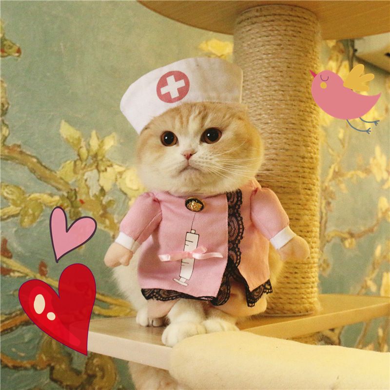 Pet transformation police clothes transformation costume funny cat clothes Christmas Halloween funny pet transformation costume_voghion.com
