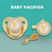 Jinleiou Food Grade Pacifier Gum Berouegend Stëmmung Silikon Englesch Bréif Baby Pacifier fir Babysitter_voghion.com