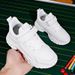Baskets blanches décontractées pour enfants de 4 à 12 ans, chaussures de Tennis légères à plateforme, de sport scolaire, pour garçons et filles_voghion.com