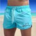 Men's Quick-Dry Swim Trunks With Drawstring, Breathable & Comfortable Board Shorts For Swimming, Surfing, Beach & Summer_voghion.com