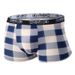 Slip boxer a quadri alla moda da uomo, confezione da 4, versione estera, intimo da uomo con elastico in vita_voghion.com