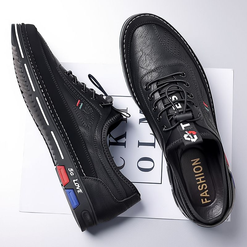 Frühling Neue Atmungsaktive Trend Mode Casual Herrenschuhe Lazy Boat Schuhe_voghion.com