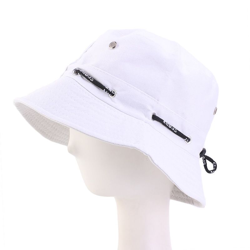 Hot Sale Adjustable Bucket Hats For Men Women Summer Foldable Fisherman Hat With Rope Outdoor Sunscreen Portable Fishing Sun Caps_voghion.com