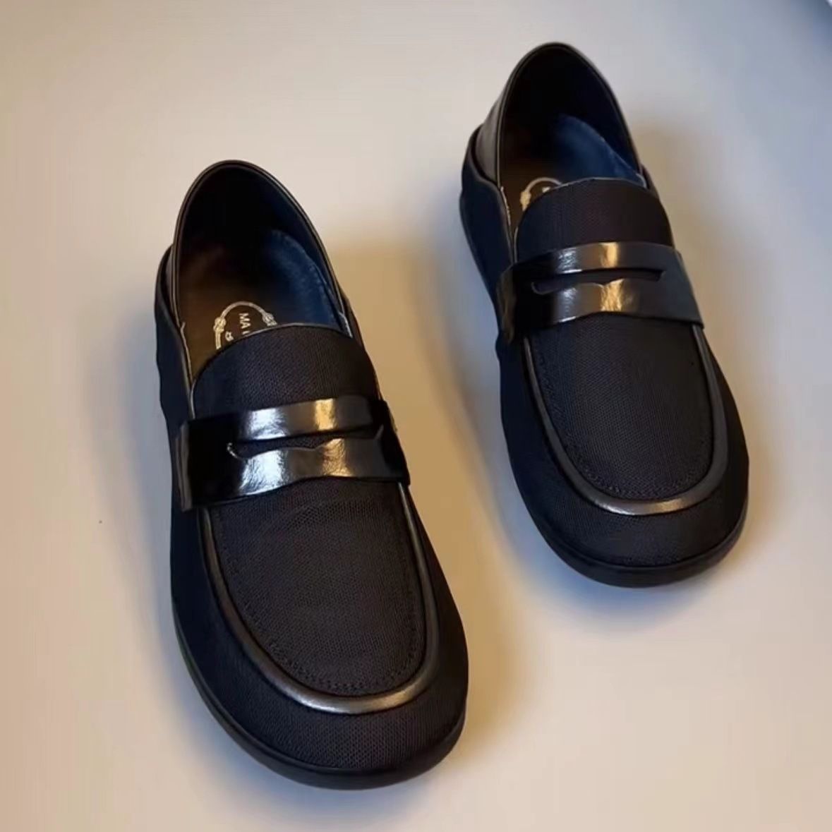 Voyage Voyage 2024 Encrypted Technology Mesh New Trend Soft Sole Casual Lazy Slip-On Comfortable Versatile Loafers Men's Shoes_voghion.com